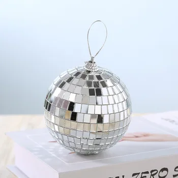Зеркальный диско-шар для рождественского украшения, Лазерный отражающий стеклянный шар, Сияющий для вечеринки, Декор Рождественской елки, Украшения для дома, 6шт