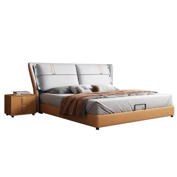 Индивидуальные высококачественные конструкции кроватей с мягкой обивкой королевского размера для дома